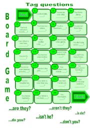 Tag Question board game. - ESL Galaxy