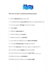 English worksheet: Quiz on Idioms