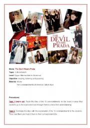 The Devil wears Prada- Movie activity