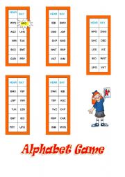 English Worksheet: Alphabet game