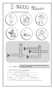 English Worksheet: Professions