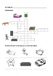 English worksheet: Objects of the house