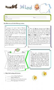 English Worksheet: Reading