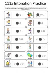 English Worksheet: 111x Intonation Practice (follow-up on domino)