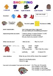 English Worksheet: Going shopping