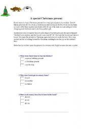 English Worksheet: A special christmas present