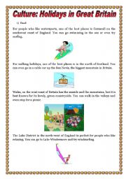 English Worksheet: Holidays in Great Britain