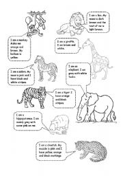 English Worksheet: Zoo Animals