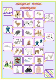 English Worksheet: Irregular plural Game