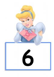 Princess Number Cards 6-10