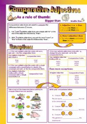 English Worksheet: Comparative Form of the Adjectives