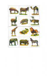 English worksheet: Animals Bingo