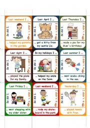 English Worksheet: So did I / I didnt // word-order -> go fish game (PART 2 of 2)