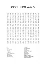 English Worksheet: Mixed Vocabulary Wordsearch
