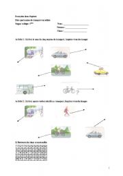 English worksheet: transport