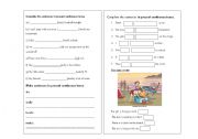 English worksheet: present continuous