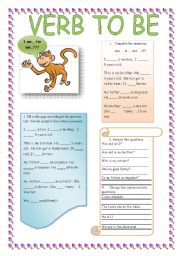 English Worksheet: Verb to be