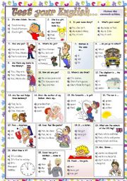 English Worksheet: TEST YOUR ENGLISH