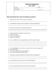 English Worksheet: Movie worksheet on the film - JUNO