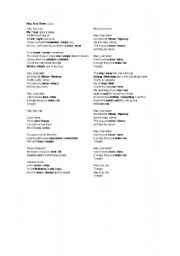 English Worksheet: Hey, Soul Sister (Song activity)