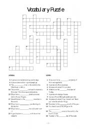 English Worksheet: jobs puzzle and diary
