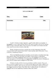 English Worksheet: Hollywood