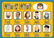 English Worksheet: Who is who?