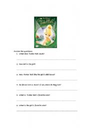 English Worksheet: Tinker Bell