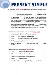 English Worksheet: PRESENT SIMPLE