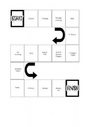 English Worksheet: Prepositions on, in, at for time and place