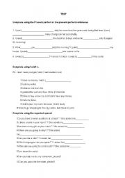 English Worksheet: TEST ABOUT WISH/REPORTED SPEECH/PASSIVE