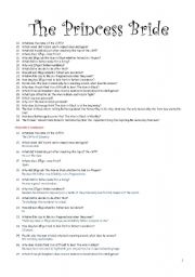 English Worksheet: THE PRINCESS BRIDE. MOVING AND LEARNING. PART2