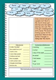 English Worksheet: orking with words