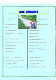 English worksheet: Love Concerto