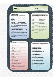 English Worksheet: Grammar Test