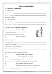 English worksheet: There To be - Negative form