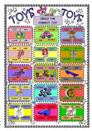 Toys - worksheet for youngest pupils 