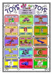 English Worksheet: Toys - worksheet for youngest pupils 