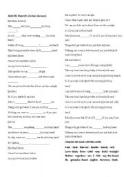 English worksheet: hold my hand 