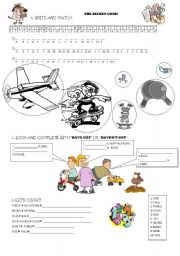 English Worksheet: Have got/ big-small/numbers 1-20 count!