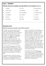 English Worksheet: Reading in context