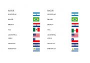 English Worksheet: Flags matching
