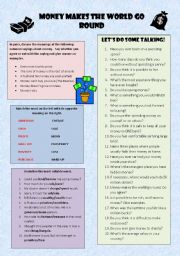 English Worksheet: MONEY