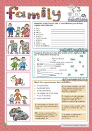 English Worksheet: Family