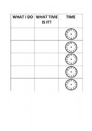 English worksheet: Routine actions