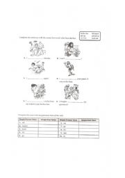 English Worksheet: past tense