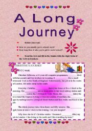 English Worksheet: A Long Journey