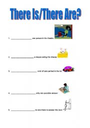 English worksheet: There Is/There Are