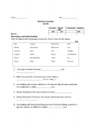 English Worksheet: Law test