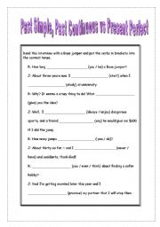 English Worksheet: Verb tenses- Revision